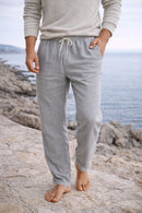 Pantalón de lino de hombre con cintura ajustable