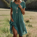 Vestido midi de verano para mujer de corte fluido