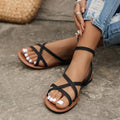 Sandalias romanas elegantes de verano y playa para mujer