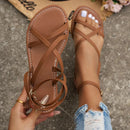 Sandalias romanas elegantes de verano y playa para mujer