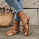Sandalias romanas elegantes de verano y playa para mujer