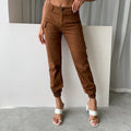 Elia | Pantalón cargo de corte cónico para mujer con bolsillos y puños elásticos