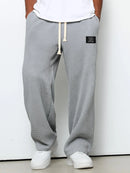 Pantalón casual de hombre de corte relajado y cintura ajustable