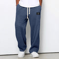 Pantalón casual de hombre de corte relajado y cintura ajustable