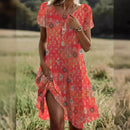 Vestido midi de verano para mujer de corte fluido