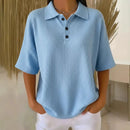Polo deportivo de mujer de tejido piqué con textura