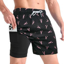 Shorts de baño de hombre de corte relajado
