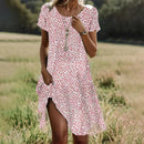 Vestido midi de verano para mujer de corte fluido