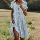 Vestido midi de verano para mujer de corte fluido