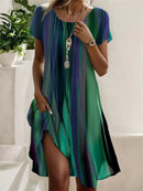 Vestido midi de verano para mujer de corte fluido
