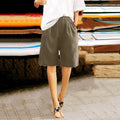 Shorts amplios de mujer con bolsillos y cintura sin botones