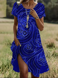 Vestido midi de verano para mujer de corte fluido