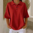 Polo deportivo de mujer de tejido piqué con textura