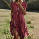 Vestido midi de verano para mujer de corte fluido