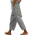 Pantalón casual de mujer de largo 7/8 con cordón