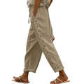 Pantalón casual de mujer de largo 7/8 con cordón