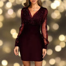 Vestido de gala para mujer con escote en V