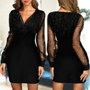 Vestido de gala para mujer con escote en V