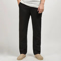Pantalón de lino de hombre de pierna recta y corte relajado