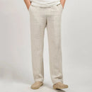 Pantalón de lino de hombre de pierna recta y corte relajado