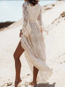 Vestido boho largo sin mangas con escote en V