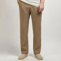 Pantalón de lino de hombre de pierna recta y corte relajado