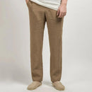 Pantalón de lino de hombre de pierna recta y corte relajado