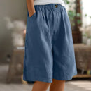 Shorts amplios de mujer con bolsillos profundos