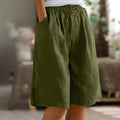 Shorts amplios de mujer con bolsillos y cintura sin botones