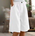 Shorts amplios de mujer con bolsillos y cintura sin botones