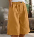 Shorts amplios de mujer con bolsillos y cintura sin botones