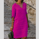Vestido de mujer con escote en V en varios colores