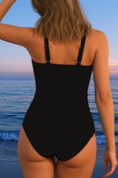 Traje de baño de una pieza para mujer con escote cruzado
