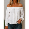 Top boho de mujer con hombros descubiertos