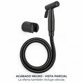 Ducha Nova — Acabado negro, vista parcial. La oferta también incluye válvula.