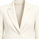 Conjunto de Blazer Blanco + Pantalón Blanco de Pierna Amplia — Detalle del producto