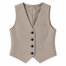 Conjunto de 3 Prendas — Blazer, Chaleco y Pantalón Taupe — Detalle del producto