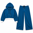 Conjunto Azul Petróleo de Polerón con Capucha + Pantalón Amplio — Foto de la oferta completa