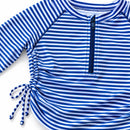 Salida de Baño a Rayas con Ajustes Laterales + REGALO: Bolsa de Playa Blanca — Detalle del producto