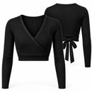 [PACK DE 2] Tops Negros de Danza con Amarre + REGALO: Falda Negra — Detalle del producto