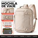 Mochila de viaje Beige + neceser Mossy de regalo — Oferta y contenido completo · Andrea & Santiago — OFERTA 1° COMPRA