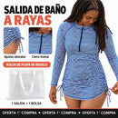 Salida de baño a rayas + bolsa de playa DE REGALO — Oferta completa: 1 salida y 1 bolsa de regalo — OFERTA 1° COMPRA