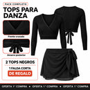 Pack de 2 tops negros de danza + falda de regalo — Oferta y contenido completo · Andrea & Santiago — OFERTA 1° COMPRA