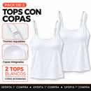 Pack de 2 tops de tirantes — Copas integradas — Oferta y contenido completo · Andrea & Santiago — OFERTA 1° COMPRA