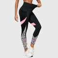 Pantalón deportivo de mujer de tiro alto con estampado leopardo