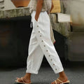 Pantalón casual de mujer de largo 7/8 con cordón