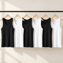 Pack ilustrativo de 6 camisetas sin mangas: negro y blanco. Color y talla se eligen por prenda.