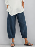 Pantalón corto de algodón para mujer con cintura elástica