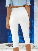 Pantalón casual de mujer en blanco o negro