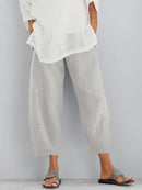 Pantalón corto de algodón para mujer con cintura elástica
